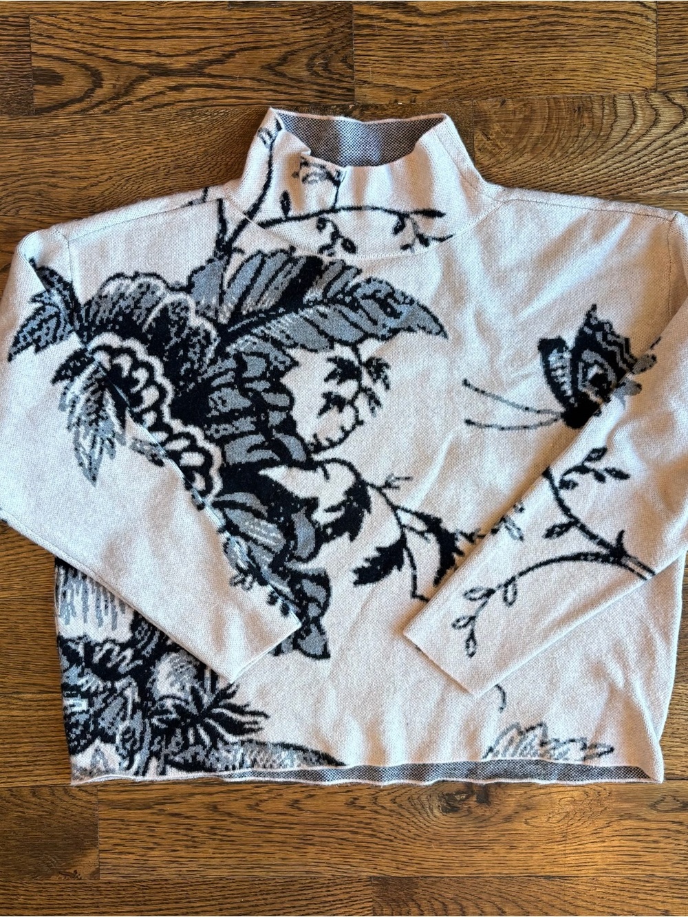 Maeve by Anthropologie Floral Mock Neck Knit Sweater | Women’s XS